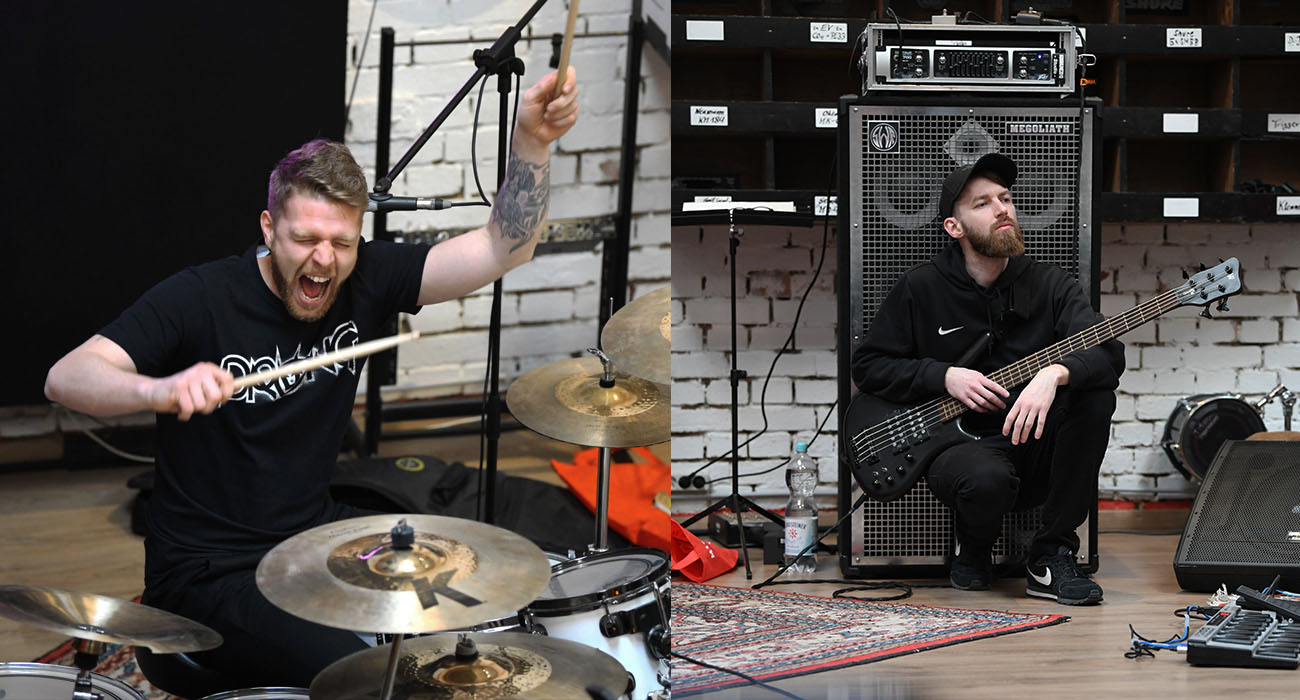 Sascha Baransky (Schlagzeug | links) und Björn Hechler (Bass | rechts)